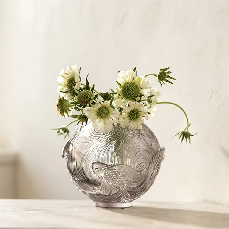 Frosted dekorative Fisch Vase