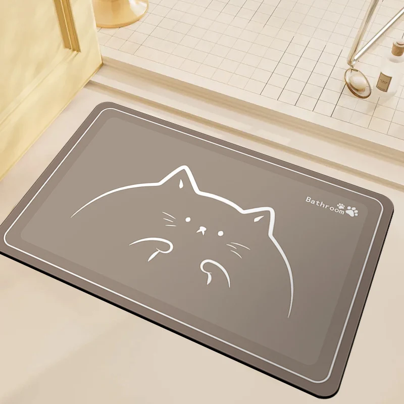 Niedlicher katzenmotivierter Badezimmermatte