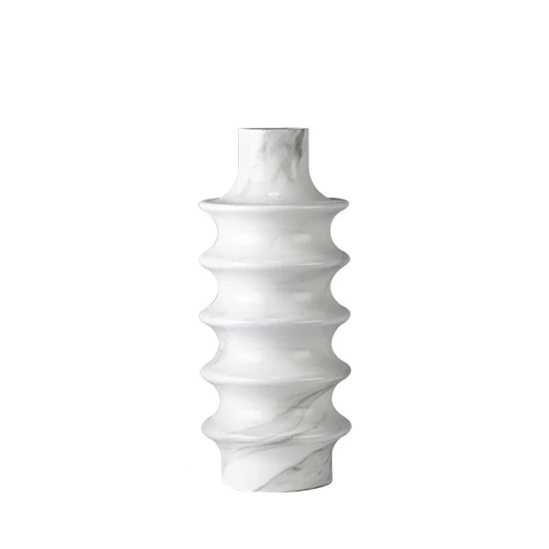 Zeitgenössische skulpturale Marmor Dekorative Vase