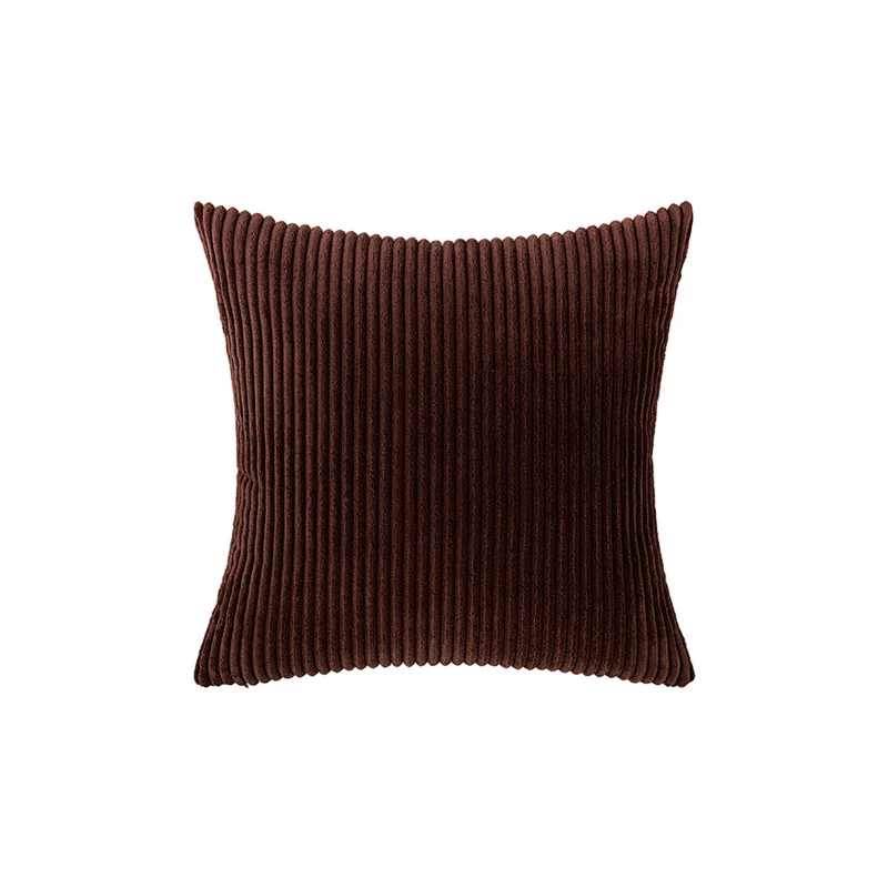 Corduroy Rippierter Quadratischer Akzentkissenbezug mit tiefem Kanaltextur und verdecktem Reißverschluss