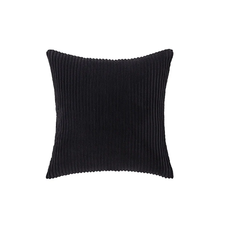 Corduroy Rippierter Quadratischer Akzentkissenbezug mit tiefem Kanaltextur und verdecktem Reißverschluss