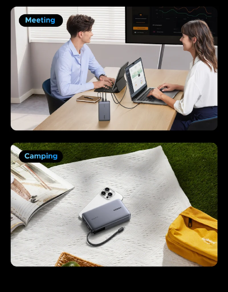 UGREEN 67W 20KmAh Power Bank with Built-in Cable (3C certified)