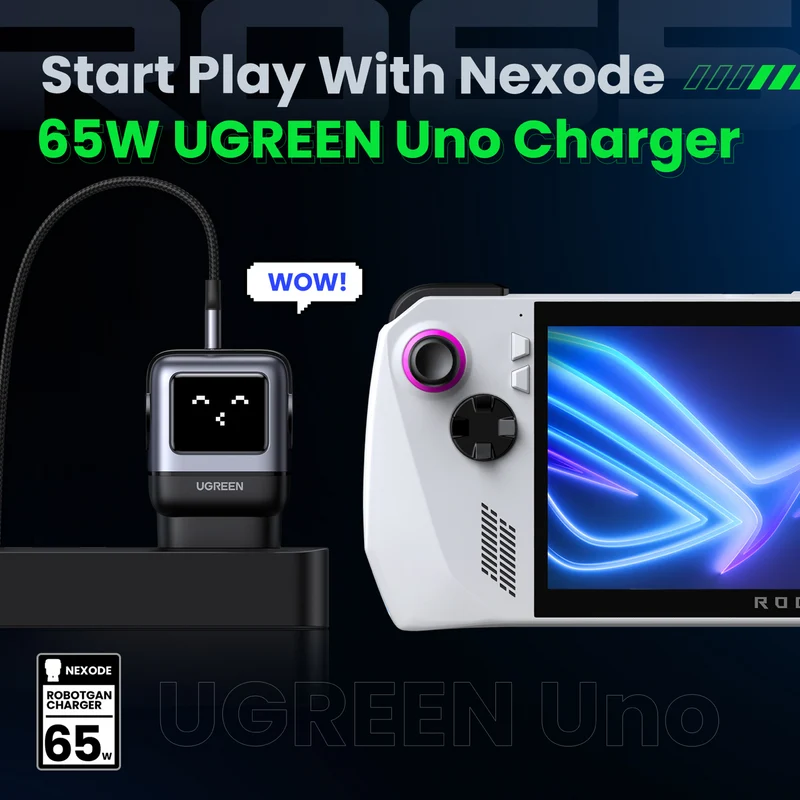 UGREEN 65W 3-Port Robot GaN Fast Charger