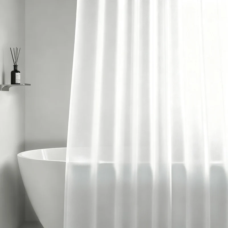 Duschvorhang, PEVA, transparent, 80–120 cm