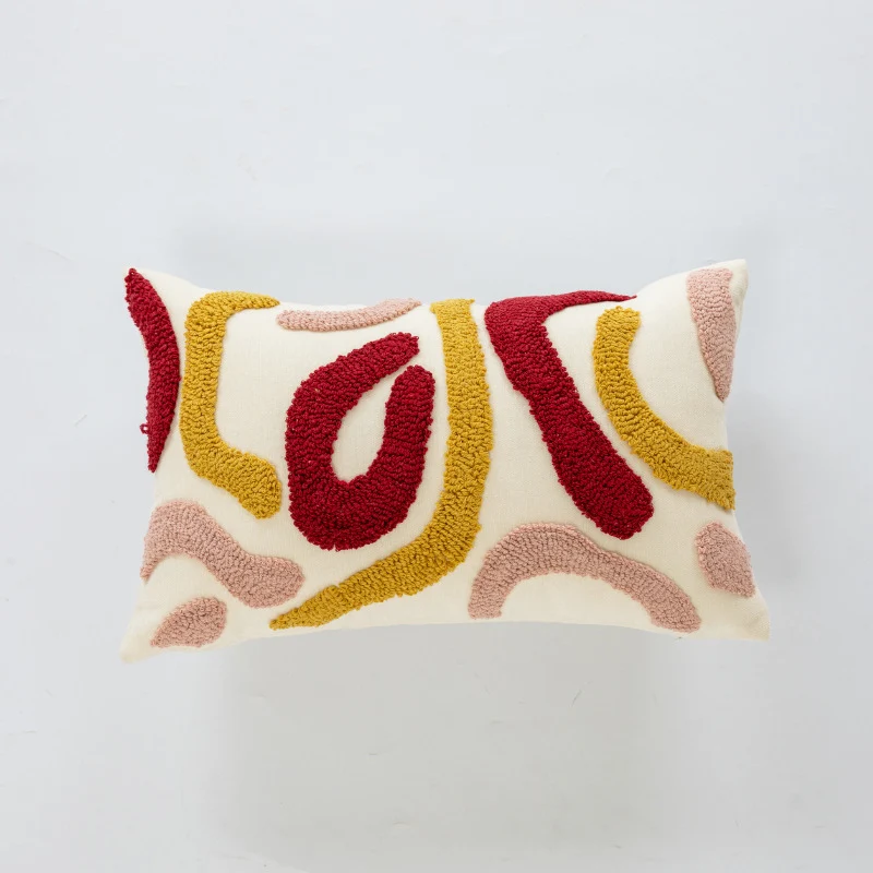 Plüsch Faux Fur Gerippter Quadrat-Wurfkissen mit Kanal-Quilt-Struktur