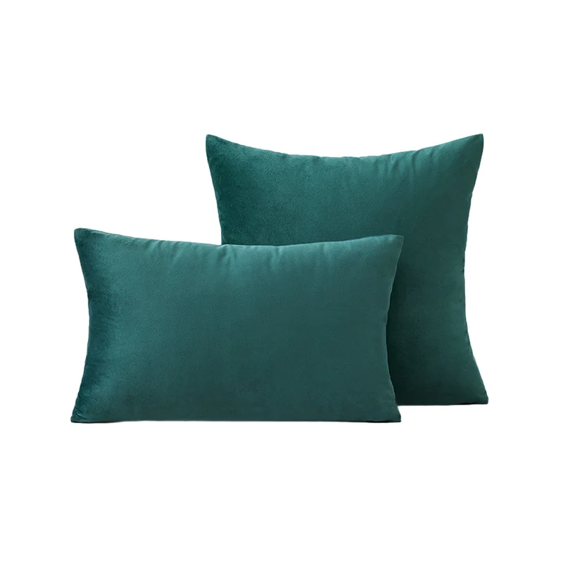 Luxuriöser Samt quadratisches und Lendenkissen dekorativer Kissenbezug Set mit verdecktem Reißverschluss und weichem Mikrofaser Rücken