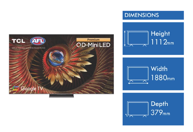 TCL 85" C8K Premium QD Mini LED Google TV 2025