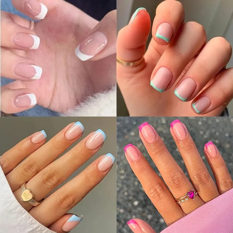 Französische Tipp Acryl-Nagelverlängerungen Karnz