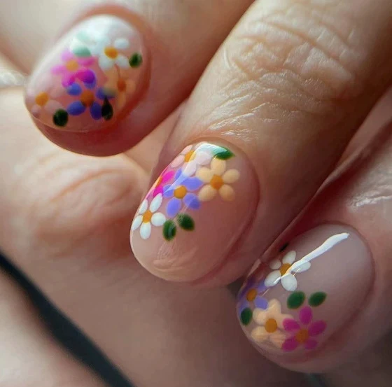 Blumen-Themen Nagelkunst Verbesserungen Karnz