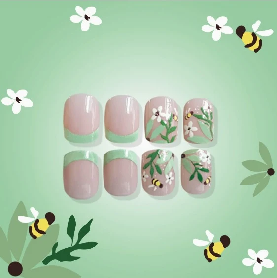 Blumenmuster Acryl-Nagelkunst-Verstärkungen Karnz