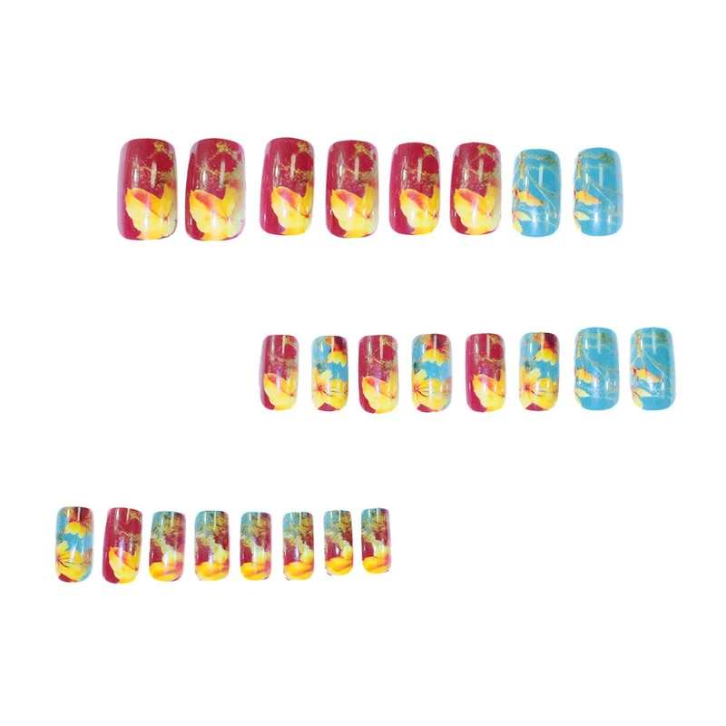 Floral Theme Acryl Nagelkunst Karnz