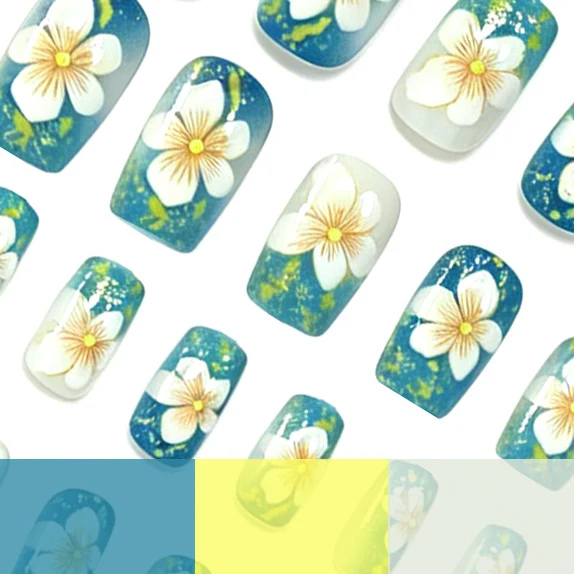 Florale Nagelkunstverlängerungen Karnz