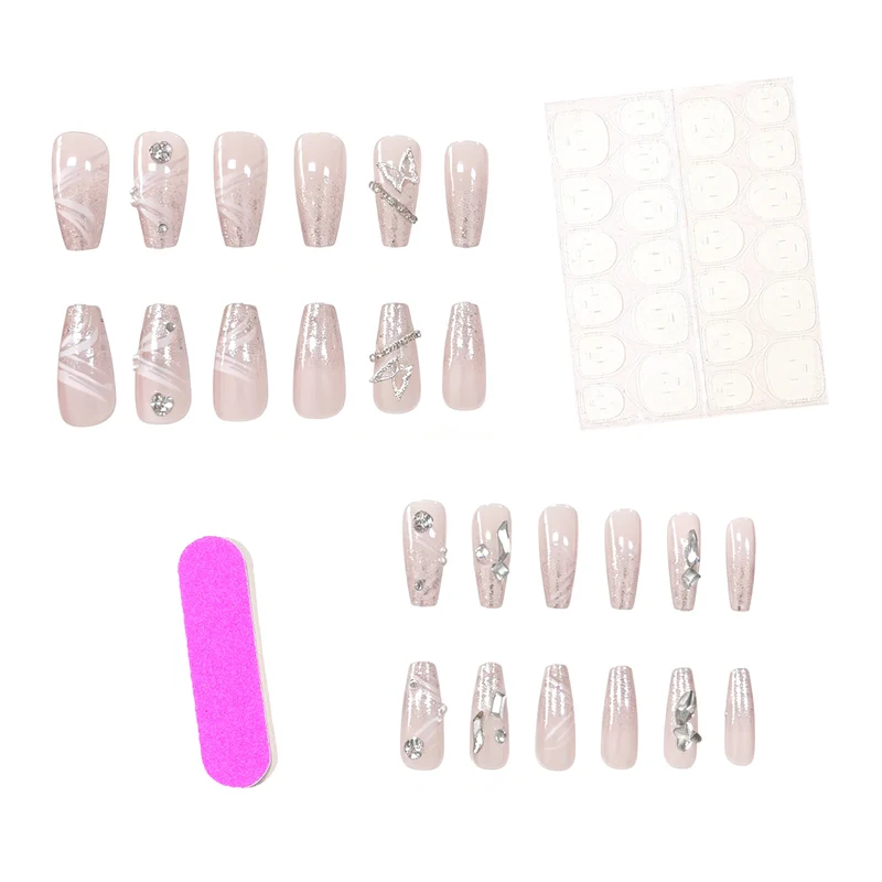 Glamouröse 3D Kristall Nagelverstärkungen Karnz