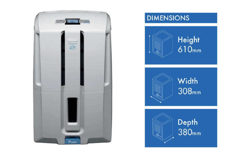 DeLonghi Tasciugo AriaDry Pump 30L Dehumidifier