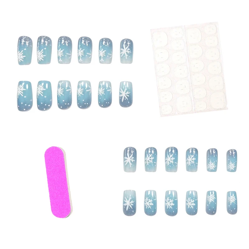 Frosted Snowflake Gel Nail Art Set Karnz
