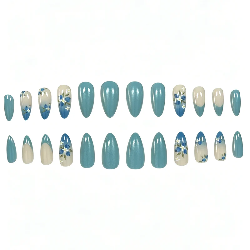 Floral Acryl-Nail-Enhancements Karnz