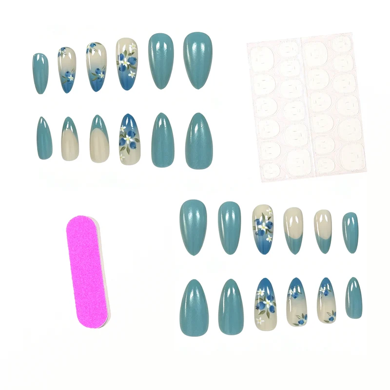 Floral Acryl-Nail-Enhancements Karnz