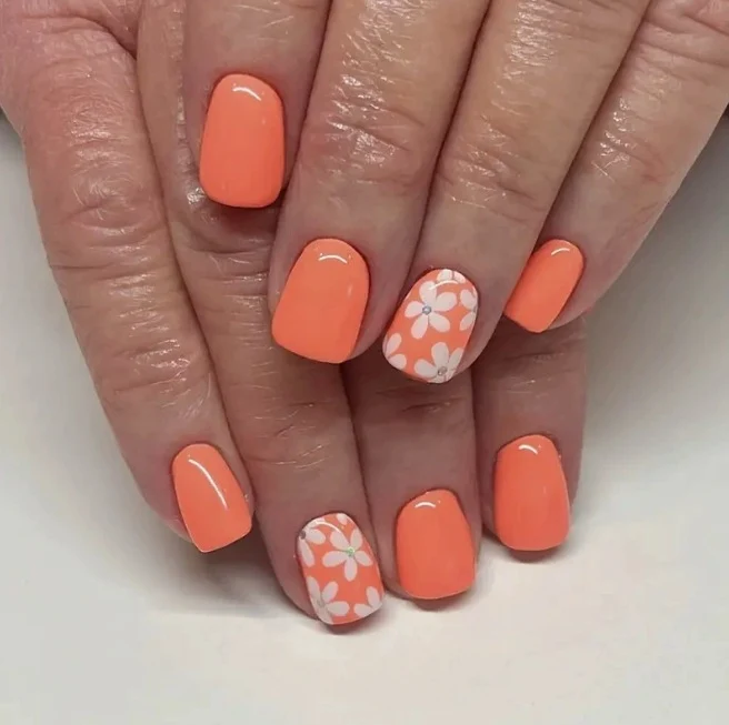 Florale Akzent Acryl Nagelkunst Verbesserungen Karnz