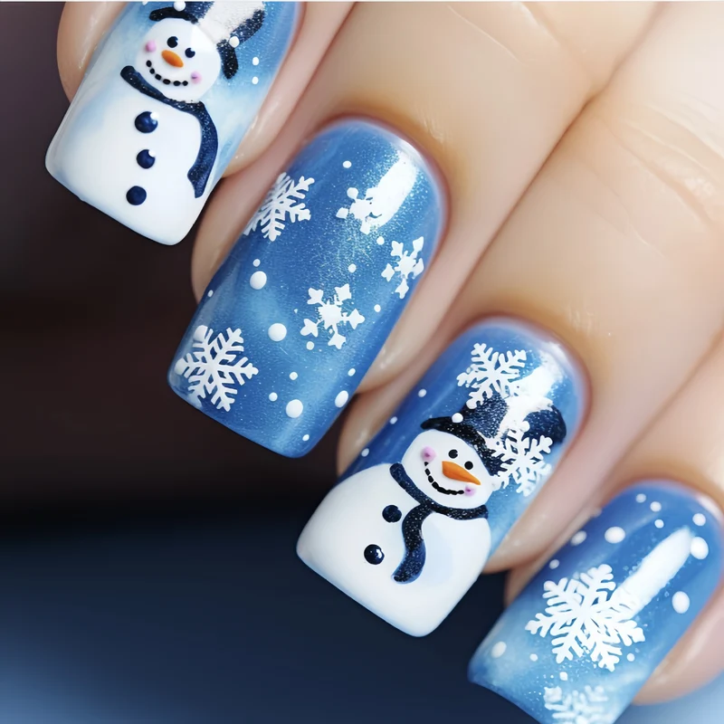 Festliche Winter-Themen Nail Art Karnz