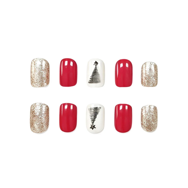 Festliche Baumdesign Nagelkunst Karnz