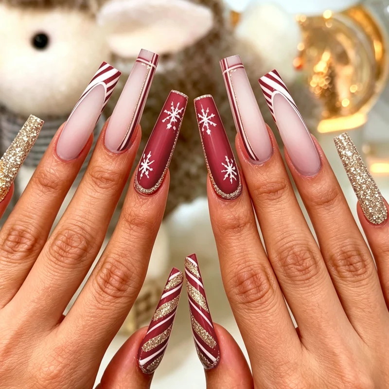 Festliche Themen Acryl-Nailart Karnz