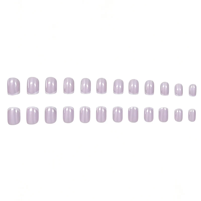 Elegante französische Spitze Press-On Nagelset Karnz