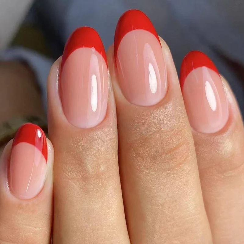 Elegante Französische Spitzen-Nagelkunstverlängerungen Karnz