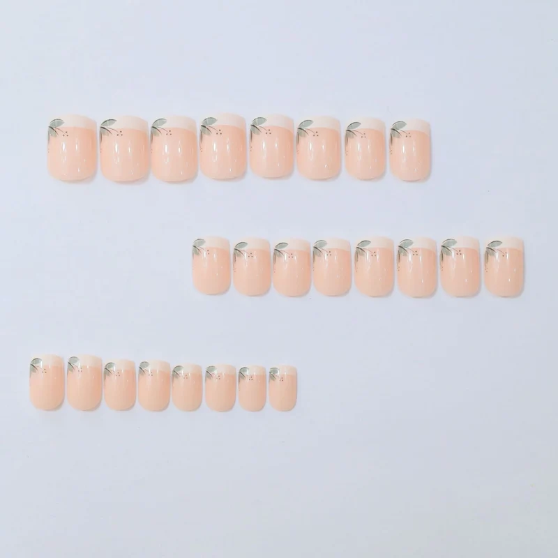 Elegante Französische Spitze Floral Nagelverbesserungen Karnz