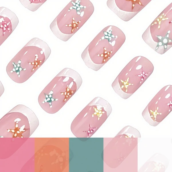 Elegante von Seesternen inspirierte Nagelkunst-Verzierungen Karnz