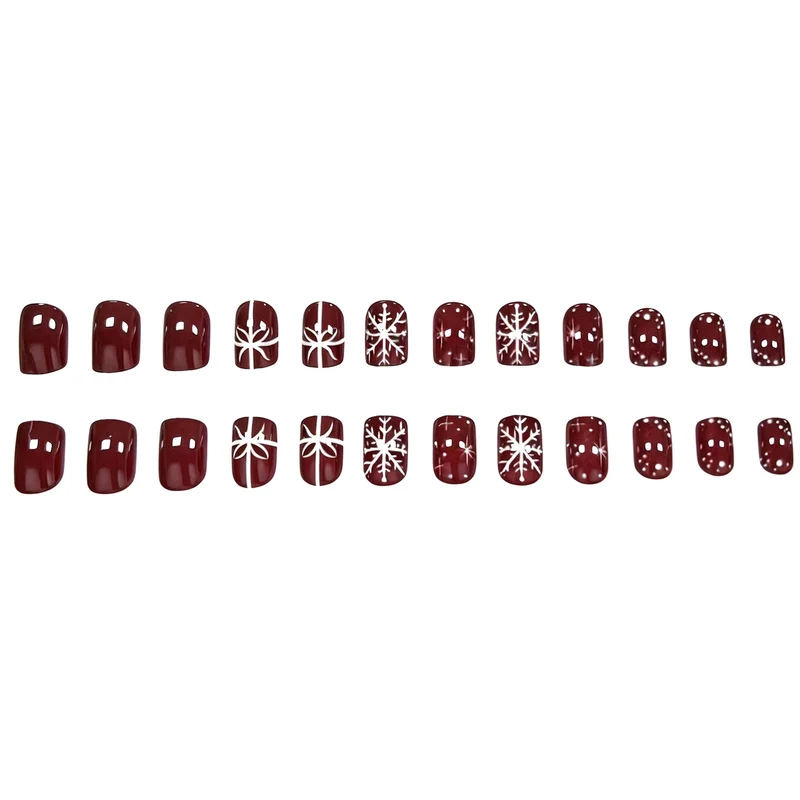 Festliche Schneeflocken-Nagelkunst-Verzierungen Karnz