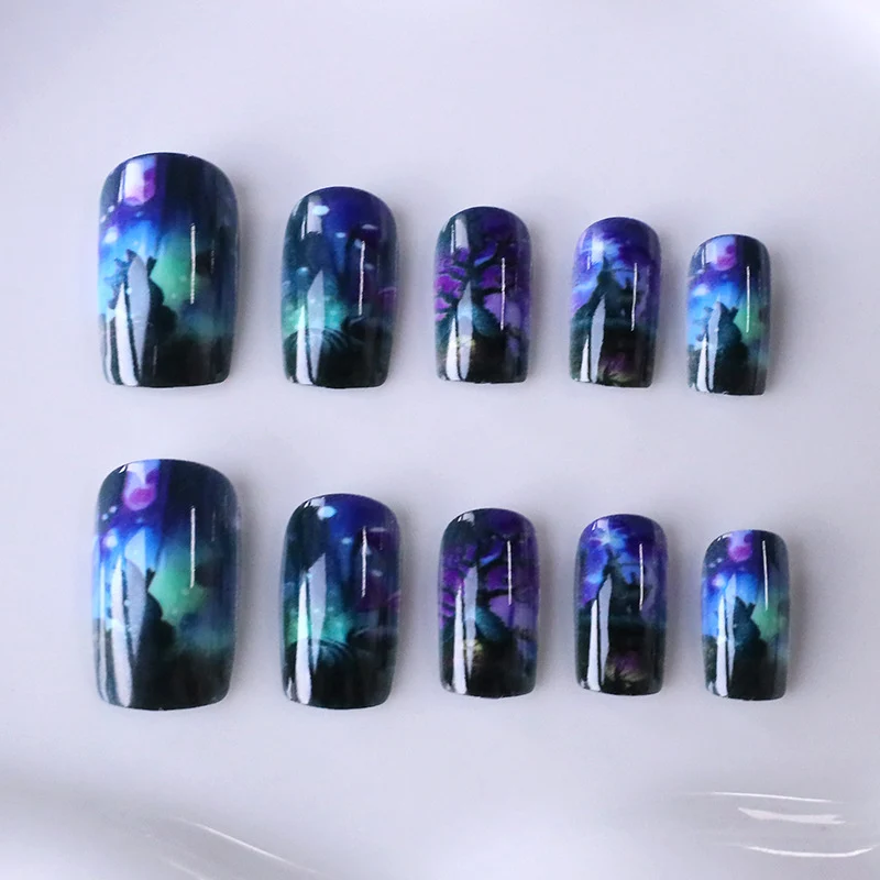 Fantasy-Landschaft-Nagelkunst Karnz