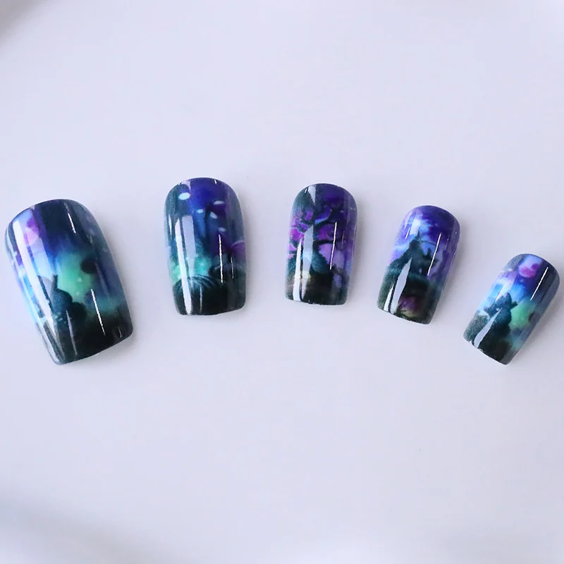 Fantasy-Landschaft-Nagelkunst Karnz