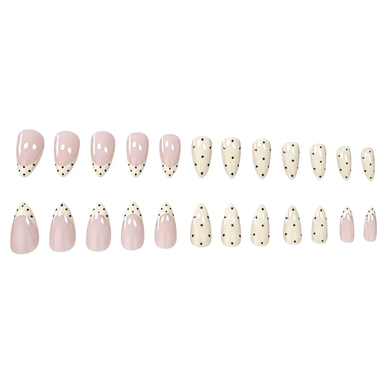 Elegante gepunktete Nagelkunst-Verzierungen Karnz