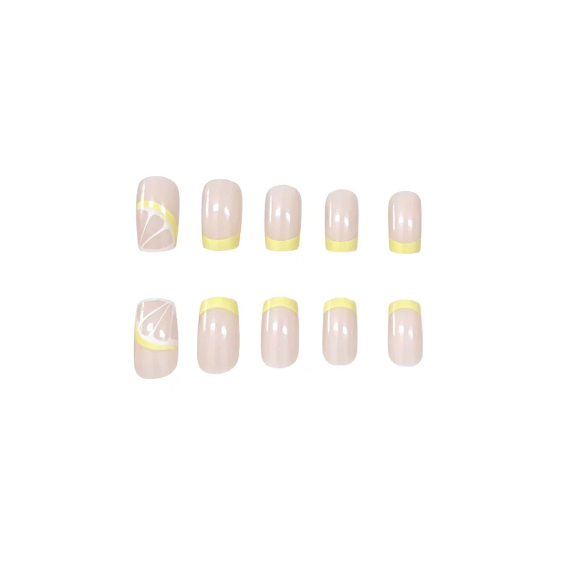Elegante Zitrone-Themen-Acryl-Nagelkunst-Verstärkungen Karnz