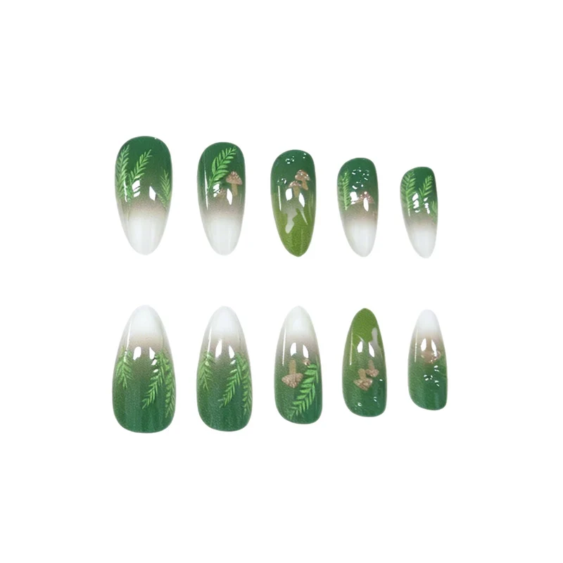 Elegante blatt-inspirierte Stiletto-Nagelverbesserungen Karnz