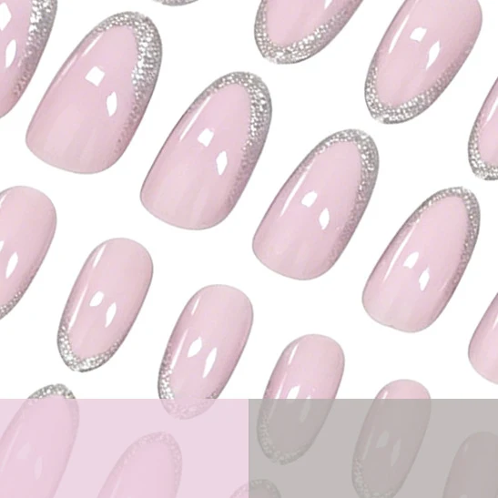 Elegante Glitzer-besetzte Gel-Nagelverstärkungen Karnz