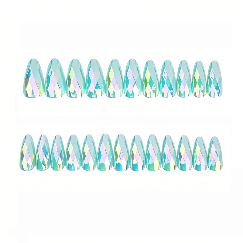 Elegante geometrische Design Nagelkunst Erweiterungen Karnz