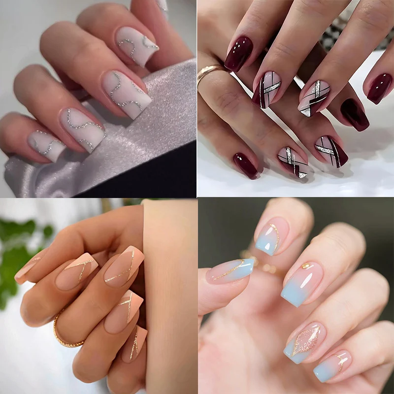 Elegante französische Tipp Acryl Nagelkunst Karnz