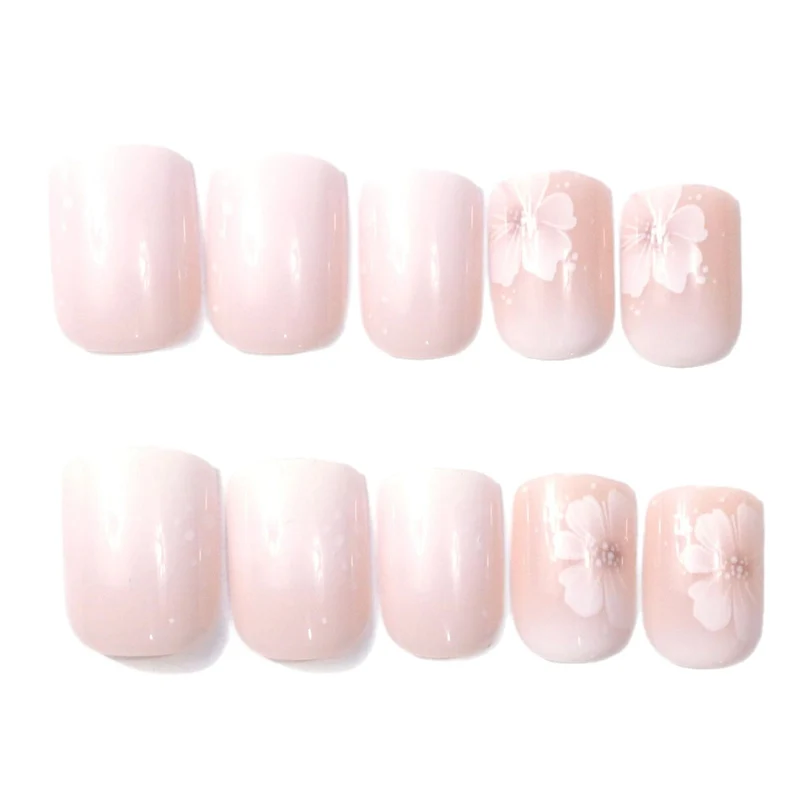 Elegantes Florales Nagelkunstset Karnz