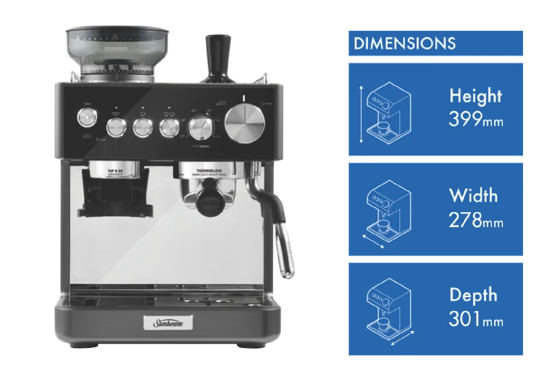 Sunbeam Origins Sense Espresso Coffee Machine Graphite