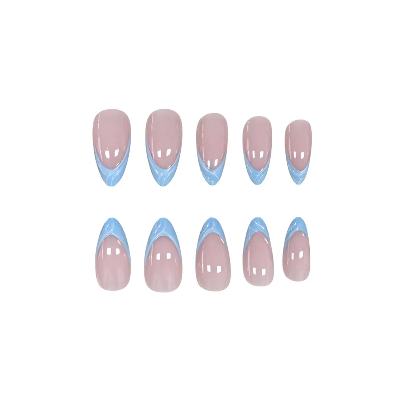 Elegante mandelförmige französische Nagelspitzen-Verstärkungen Karnz