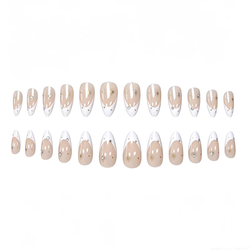 Elegante Akzent Stiletto Nagelkunst Verbesserungen Karnz