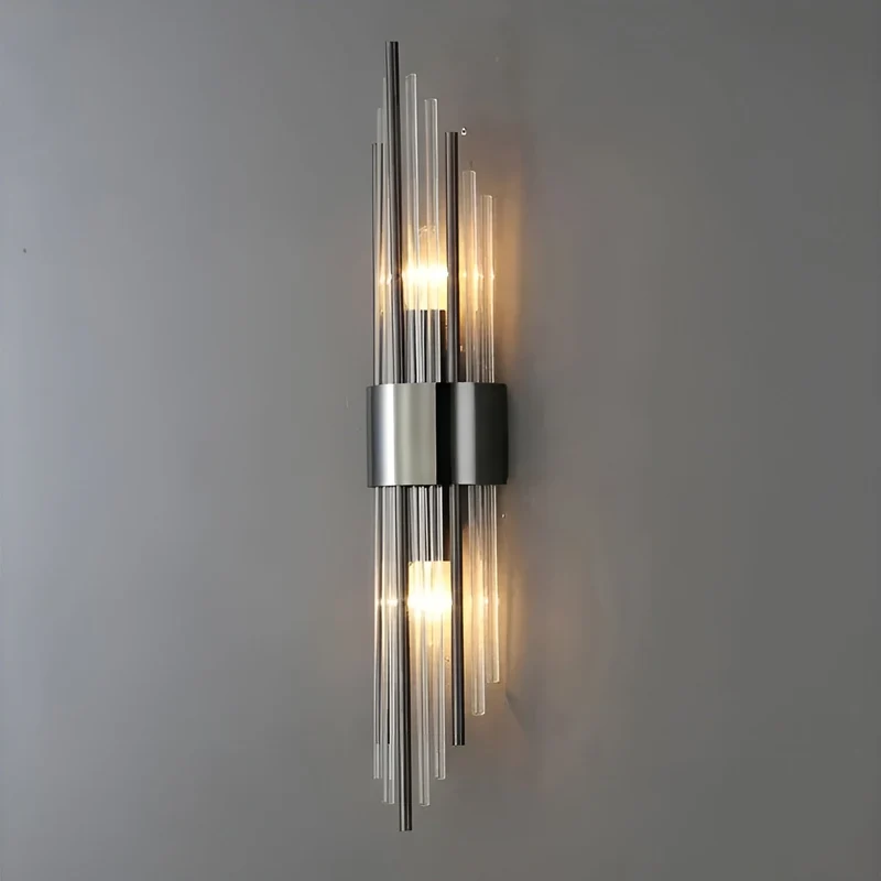 Wandleuchte mit Kristalleffekt – Elegantes Design mit goldenen Akzenten
