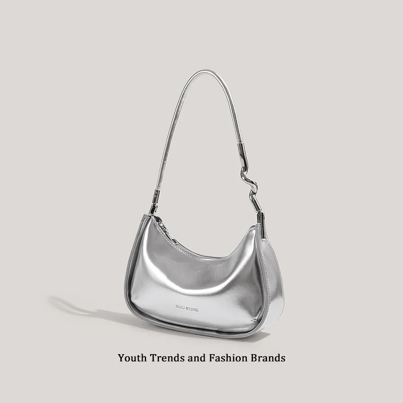 Schlanke Metallic Abend Schultertasche Karnz