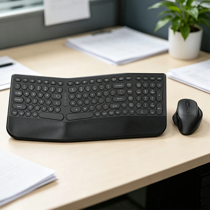 Ergonomische Wireless Tastatur und Maus Combo Karnz