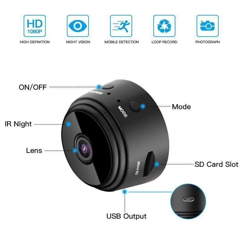 Karnz | 1080p Magnetische WiFi Mini Kamera-RV Anhänger Rückfahrkamera