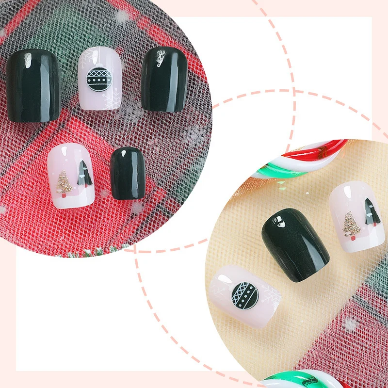 Kunstnagelset mit winterlichem Dekor Karnz