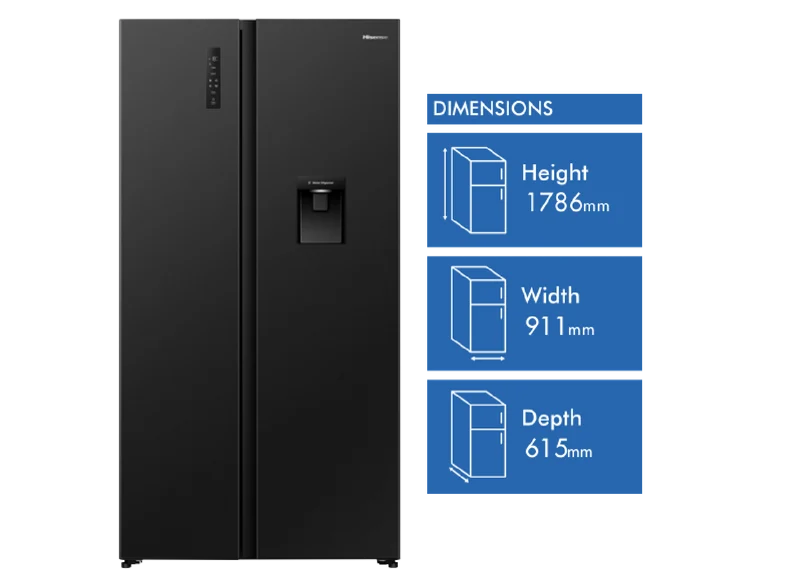 Hisense 541L Side by Side Refrigerator