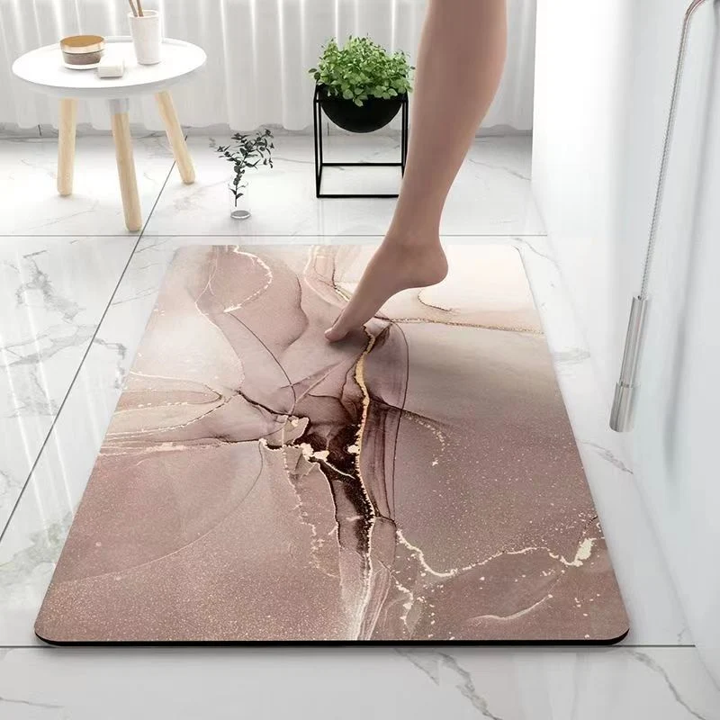 Abstraktes Marmor Design Badematte