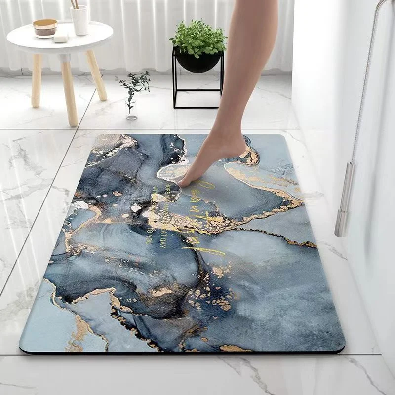 Abstraktes Marmor Design Badematte